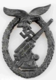 WWII GERMAN THIRD REICH LUFTWAFFE FLAK BADGE