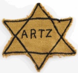 WWII GERMAN JEWISH ARTZ CONCENTRATION CAMP PATCH