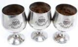 WWII GERMAN SS TOTENKOPF SCHNAPPS CUP LOT OF 3