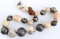 NATIVE AMERICAN CARVED BONE & METAL BEAD NECKLACE