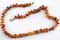 NATIVE AMERICAN AMBER BEADED NECKLACE 17 INCHES