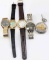 LOT OF FIVE MENS WATCHES FOSSIL ARMITRON