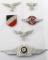 LOT OF 6 WWII GERMAN THIRD REICH SHIELDS & BADGES