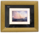 FRAMED CUTTER YACHT MARIA 1857 OFFSET LITHO BY MRW