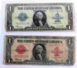 LARGE SIZE SILVER CERTIFICATE & RED SEAL CURRENCY