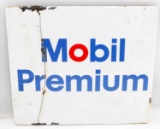 MOBIL PREMIUM METAL SIGN 13.75 BY 12 INCHES