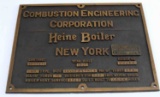 COMBUSTION ENGINEERING CORP BRASS BOILERPLATE
