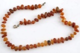 NATIVE AMERICAN AMBER BEADED NECKLACE 17 INCHES