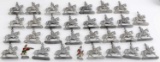 LOT OF 32 PEWTER WWII GERMAN TOY SOLDIER FIGURINES