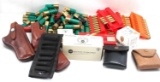 ASSORTED AMMUNITION AND HOLSTER ACCESSORY LOT