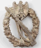 WWII HOLLOWBACK SILVER INFANTRY ASSAULT BADGE