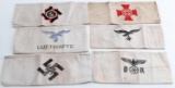 6 WWII GERMAN THIRD REICH ARMBAND LOT