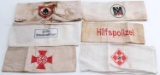 6 WWII GERMAN THIRD REICH ARMBAND LOT