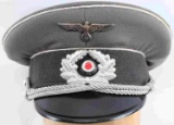 WWII GERMAN THIRD REICH INFANTRY OFFICER VISOR CAP