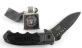 US PARATROOPER ZIPPO LIGHTER AND MASTER KNIFE