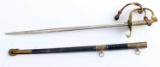 9 INCH US NAVY MINIATURE SWORD WITH SCABBARD