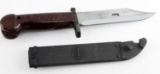 KA BAR STYLE MILITARY KNIFE WITH METAL SHEATH