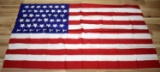 US 45 STAR BANNER PRINTED SILK FLAG 1892 TO 1906