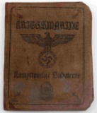 WWII GERMAN KRIEGSMARINE DIVER AUSWEIS ID CARD