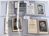 LOT 9 WWII GERMAN WAFFEN SS MEMORIAL DEATH CARDS