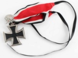 WWII GERMAN KNIGHTS CROSS WITH RIBBON AND SWORDS