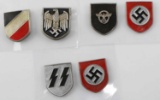LOT OF 6 WWII GERMAN PITH HELMET SHIELDS