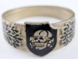 WWII GERMAN 3RD SS DIVISION TOTENKOPF SILVER RING
