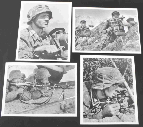 WWII GERMAN WAFFEN SS SOLDIER POST CARD LOT OF 4