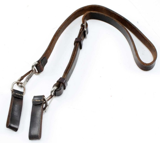 GERMAN WAFFEN SS OFFICERS LEATHER CROSS STRAP BELT