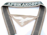 GERMAN WWII ARMY AFRIKA KORPS OFFICERS CUFF TITLE