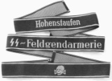 WWII GERMAN WAFFEN SS EM CUFF TITLES LOT OF THREE