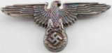 WWII GERMAN WAFFEN SS OFFICERS VISOR CAP EAGLE