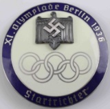 WWII GERMAN SS 1936 BERLIN SUMMER OLYMPICS BADGE
