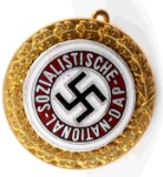WWII GERMAN SS NSDAP GOLDEN PARTY MEMBER BADGE