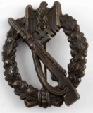 WWII GERMAN ARMY BRONZE INFANTRY ASSAULT BADGE