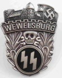 GERMAN WWII WAFFEN SS WEWELSBURG SKULL BADGE