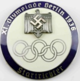 GERMAN WWII 1936 BERLIN SUMMER OLYMPICS BADGE