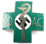 GERMAN WWII MEDICAL DOCTOR DD AC BREAST BADGE
