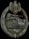 GERMAN WWII ARMY SILVER TANK ASSAULT BADGE
