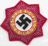 WWII GERMAN FIRE POLICE CLOTH GERMAN CROSS IN GOLD