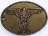 GERMAN WWII SS SECRET POLICE CRIMINAL ID DISC