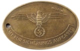 GERMAN WWII WAFFEN SS HEIMWEHR DANZIG ID DISC