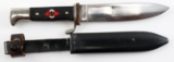 GERMAN WWII HITLER YOUTH KNIFE & SCABBARD