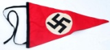 WWII GERMAN WAFFEN SS OFFICERS STAFF CAR PENNANT