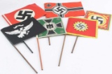 WWII GERMAN MILITARY & POLITCAL RALLY PAPER FLAGS
