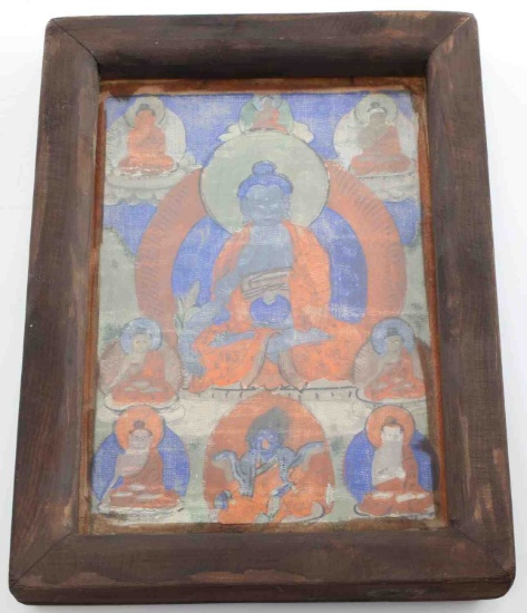 CEREMONIAL TEXTILE PRINT SOUTHEAST ASIA BUDDHISM