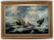 VINTAGE NAUTICAL MARITIME GALLEON SHIP PAINTING