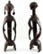 LOT OF TWO AFRICAN CARVED FEMALE & MALE FIGURES