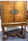 BURL WOOD WILLIAM & MARY STYLE CABINET ANTIQUE