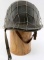 WWII US ARMY M1 HELMET WITH FIXED BALE & LINER